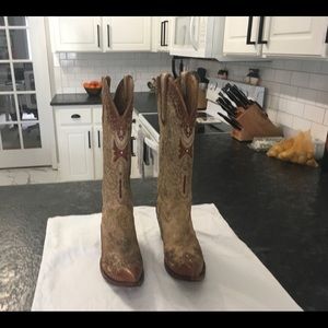 Johnny Ringo tall two tone cowboy boots